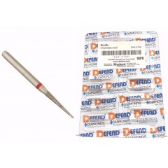 Defend Diamond Burs Needle 858-010F Fine Red, (539-8F1) 10 Burs / pack